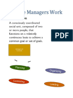 Where Managers Work: Planning Organizing Controlling