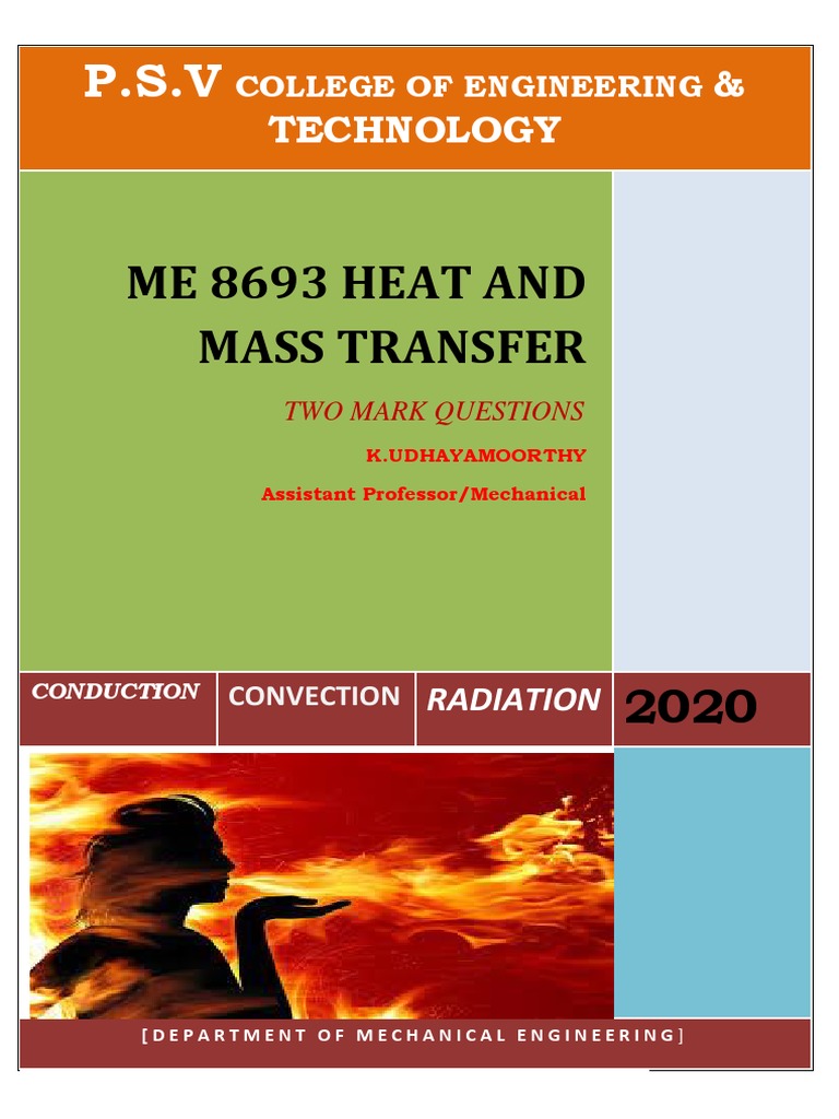 HMT - 2 Marks PDF | Download Free PDF | Boundary Layer | Heat Transfer