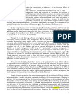 Student-Faculty and Student-Peer Relationships As Mediators of The Structural Effects of Undergraduate Residence Arrangement