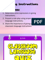 English Class-Giving Instructions