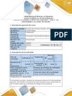 Guía Fase 2 - La antropología y su campo de estudio