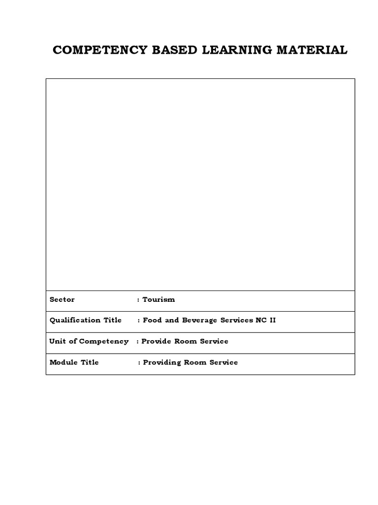 Room Service Training Module | PDF | Menu | Restaurants