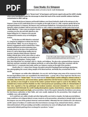 1 Case Study Questions Oj Simpson Criminal Justice Crime Violence