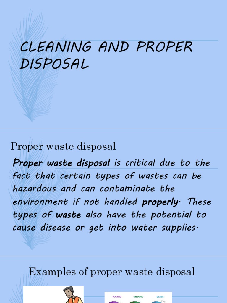 PrOPER WASTE DISPOSAL PDF