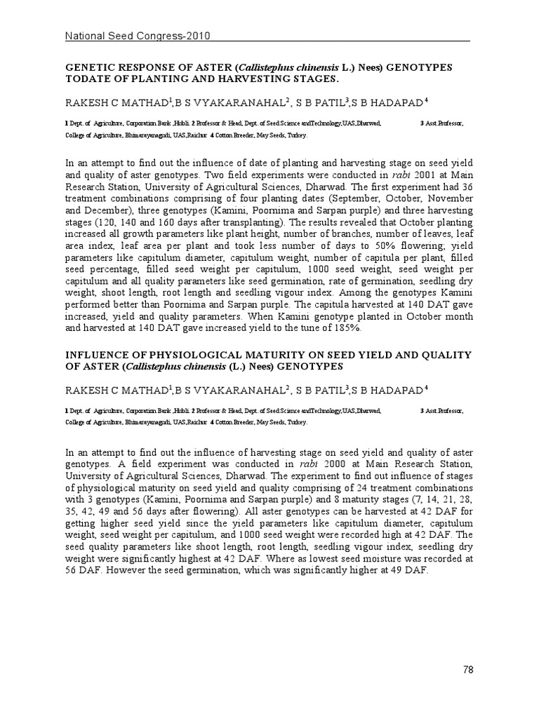 Proof of NSC Abstracts | PDF | Seed | Agriculture