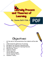 The Learning Process and Theories of Learning Final