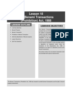 Economic Business and Commercial Laws - Benami Transactions PDF