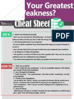 Greatest Weakness Cheat Sheet