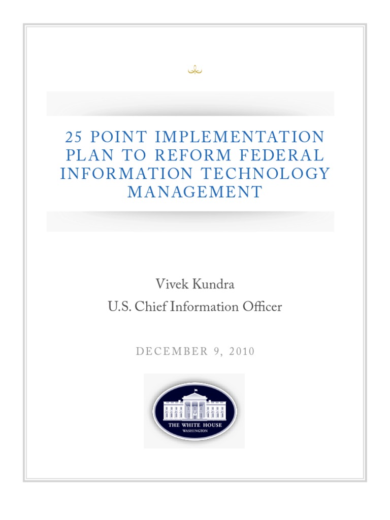 Federal IT Reform: 25-Point Plan | PDF | General Services ...