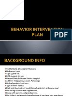 Behavior Intervention Plan