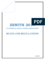 Amended Rules and Regulations - 4th Zenith Internal Moot Court Competition - 2019