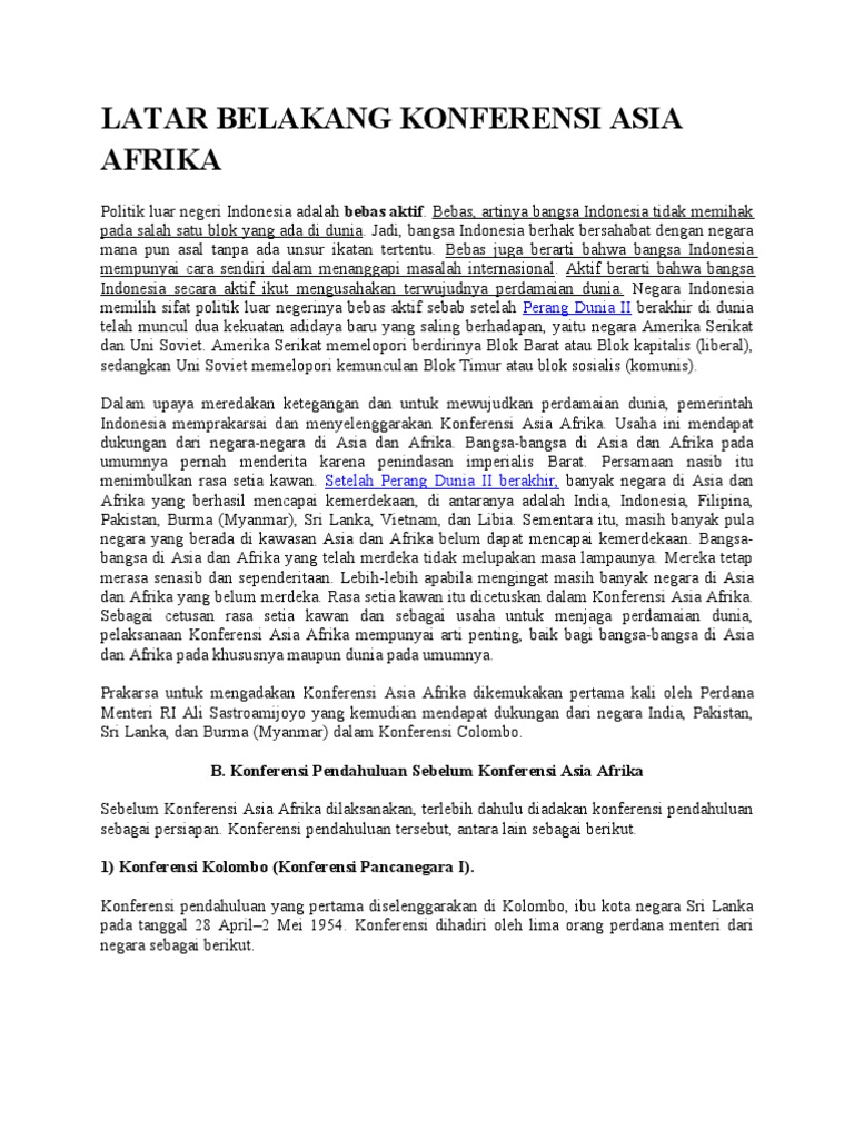Sebutkan Negara Pengundang Dalam Konferensi Asia Afrika 