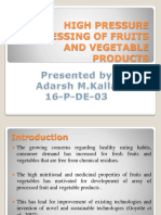 HPP Fruits Vegetables: Microbial Reduction Enzyme Inactivation