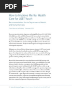 How to Improve Mental Health Care for LGBT Youth