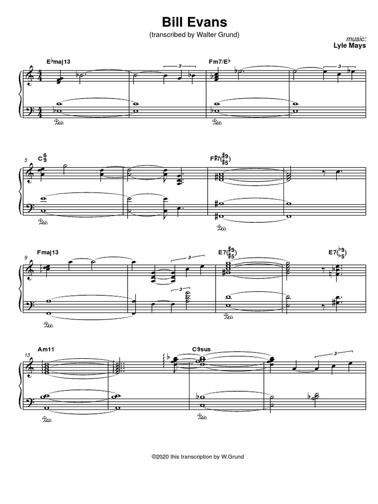 BILL EVANS PIANO FORMS レコード Ｂ Jazz Piano Collection Bill Evans Sheet Music Shinko Music