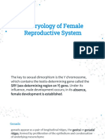 Embryology of Female Reproductive System