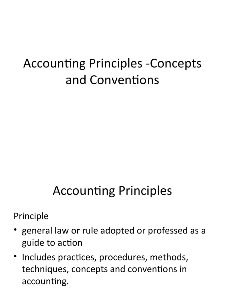 Accounting Principles and Concepts | PDF | Debits And Credits | Expense