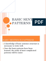 Basic Sentence Patterns