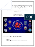 Major Research Project Report Indian Super League Avnish Kumar X010-18 PDF