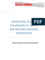 (Document) Covid-19 : voici l’Operational Plan du ministère de la Santé