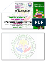 Division English Fest Certificate