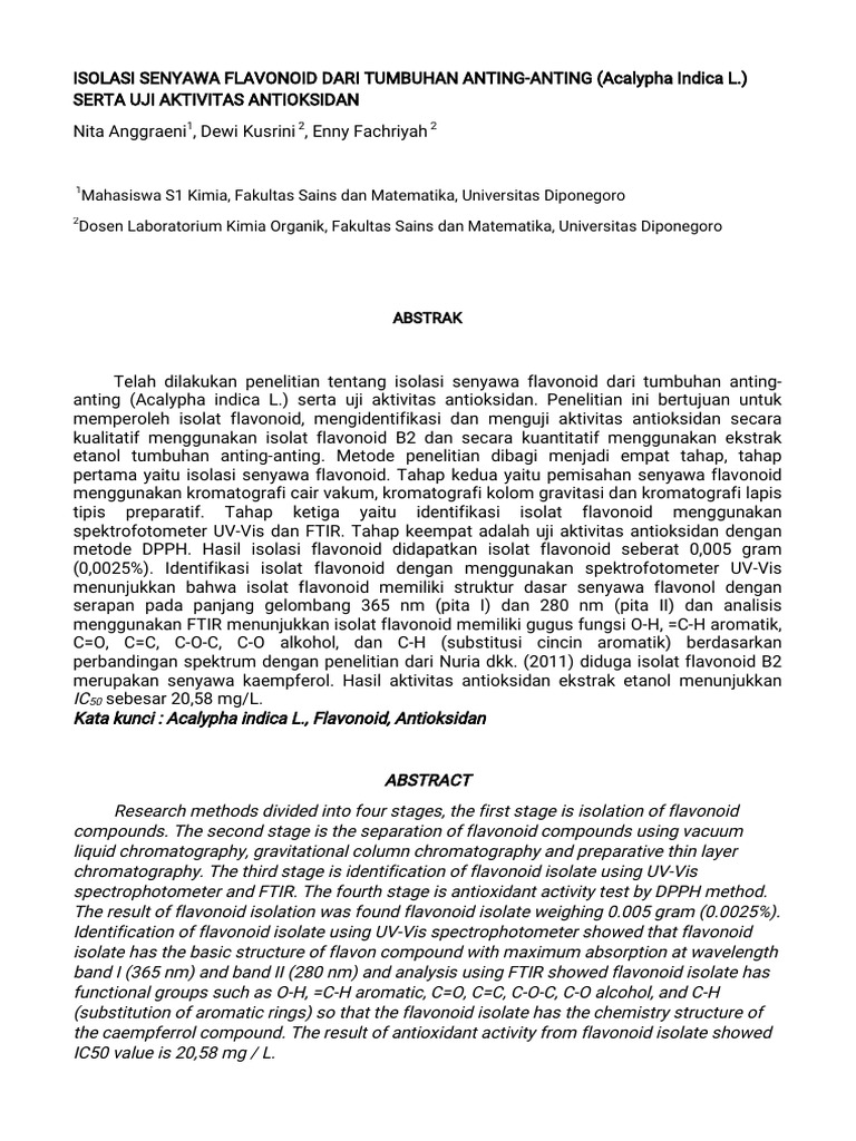 Isolasi Senyawa Flavonoid PDF