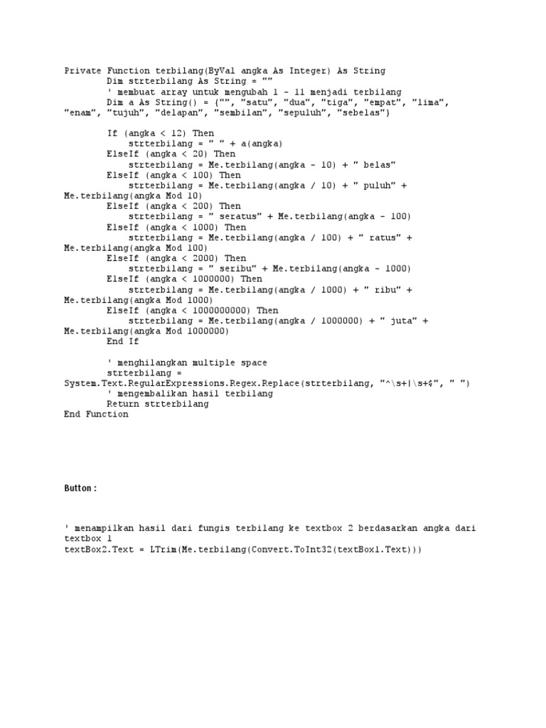 Contoh Tugas Visual Basic Code PDF