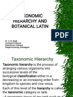 Taxonomic Hierarchy and Botanical Latin