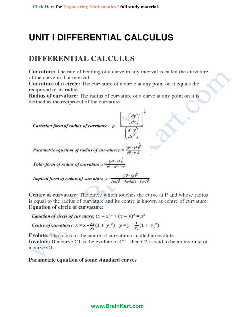 Engineering Mathematics I Overview | PDF | Computers