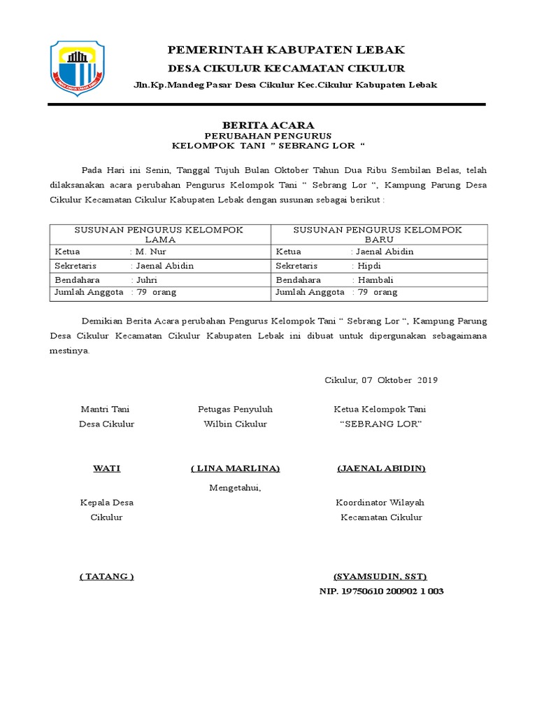 Pengubahan Alamat Sst Surat