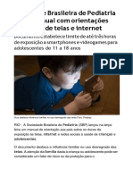 Sociedade Brasileira de Pediatria Lança Manual Com Orientações Sobre Uso de Telas e Internet - Jornal O Globo