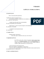 U1 C1 Teoria da Prova processo civil