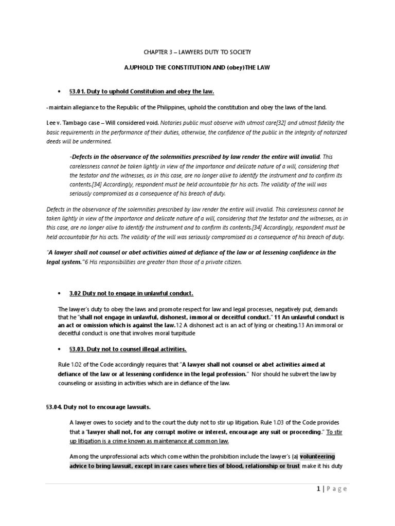 Legal Ethics Chapter 3 Classnotes | PDF | Prosecutor | Lawyer