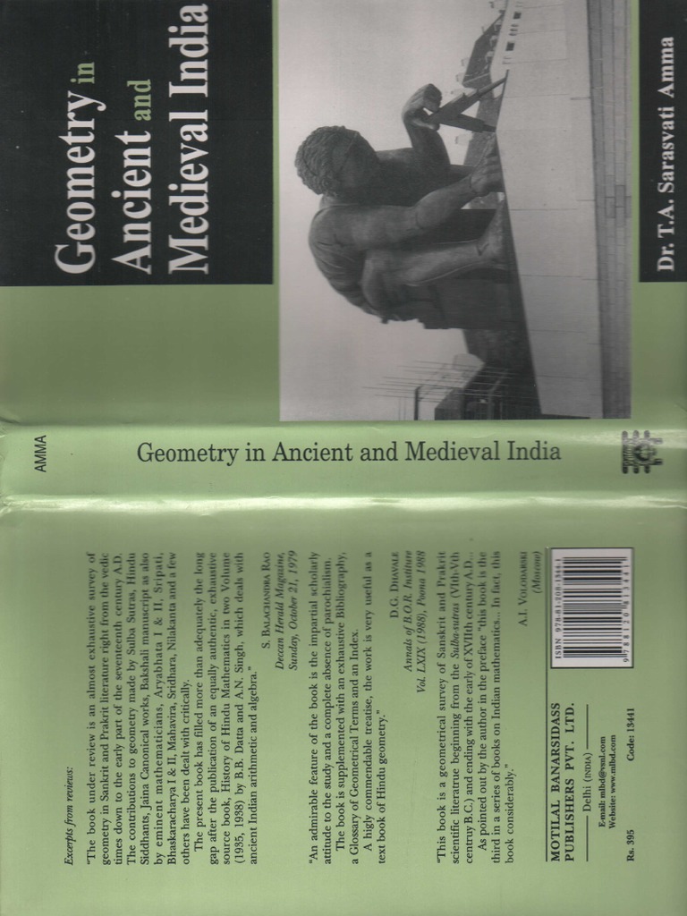 Sarasvati Amma - Geometry in Ancient and Medieval India PDF | PDF