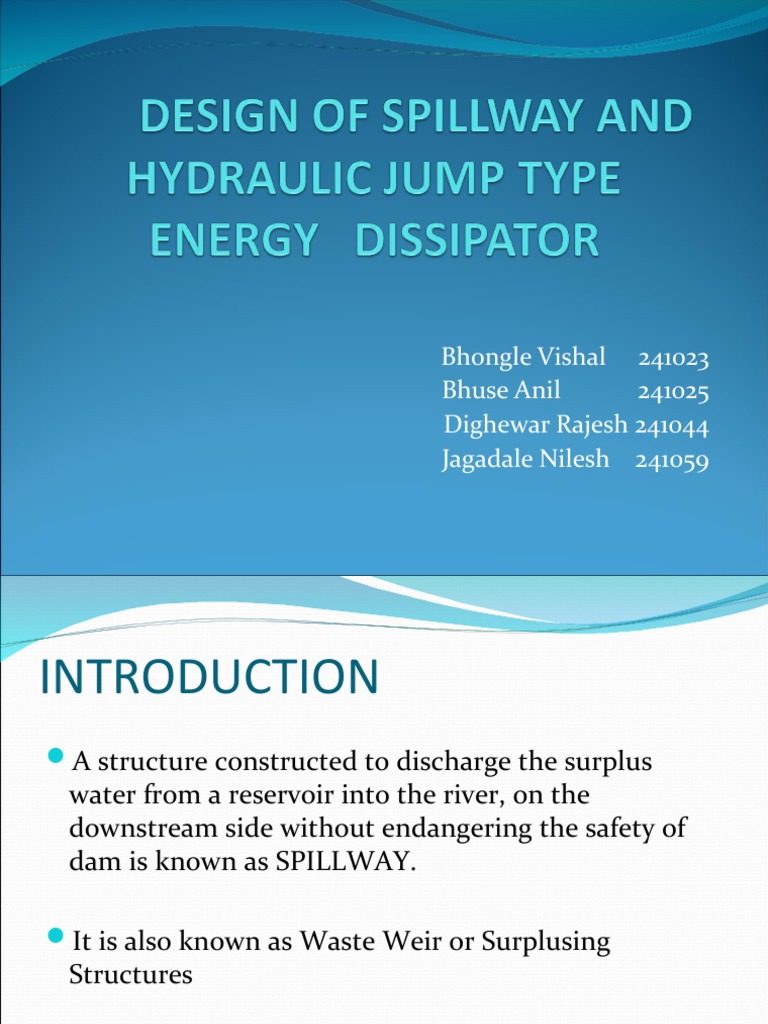 Spillway Design for Upper Wardha Project | PDF | Flood Control | Spillway