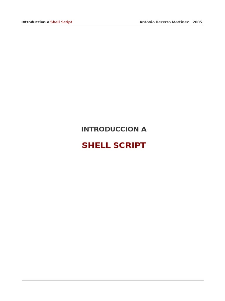 Introducción a Shell Script en Linux | PDF | Interfaz de línea de ...