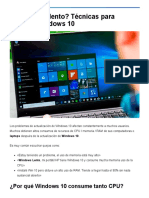 ¿Ordenador Lento - Técnicas para Acelerar Windows 10 - Tecnobits PDF