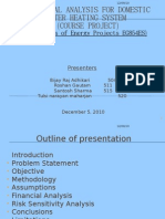 Financial Analysis For Domestic Water Heating System Course Project