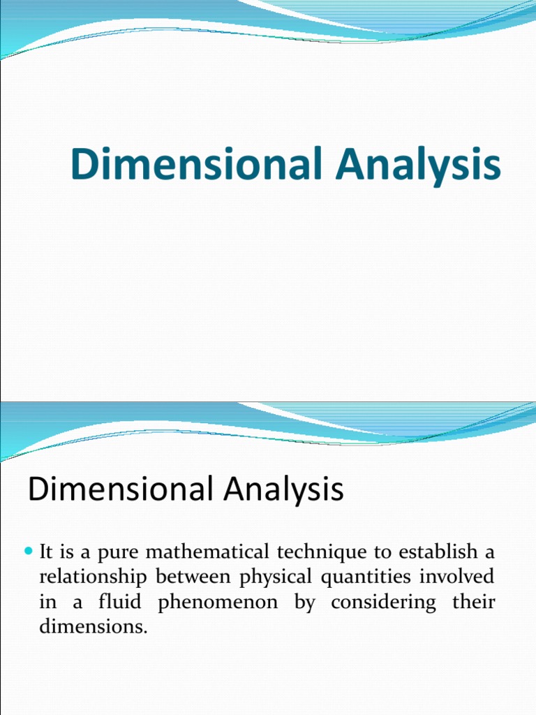 Dimensional Analysis Techniques Explained | PDF | Teaching Methods ...