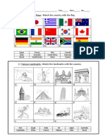 Countries and Capitals Fun Activities Games Picture Description Exercises - 96632
