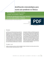 La Ficha de Identificación Estomatológica para Internos Un Asunto Aún Pendiente en México