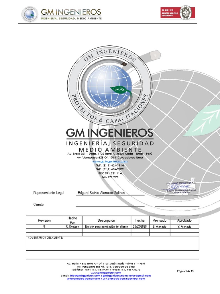 GM Ingenieros y Consultores S.A.C. | PDF | Evaluación de impacto ...