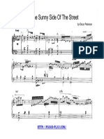 On The Sunny Side of The Street by Oscar Peterson Transcription PDF