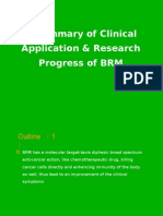 A Summary of Clinical Application & Research Progress of BRM