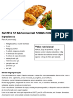 PASTÉIS DE BACALHAU NO FORNO COM COUVE