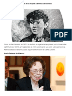 Aportes de Las Mujeres Científicas Salvadoreñas