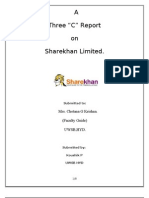 A Three "C" Report On Sharekhan Limited.: Mrs. Chetana G Krishna. (Faculty Guide) Uwsb, Hyd