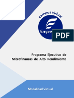 Cartilla Ejecutivo de Microfinanzas de Alto Rendimiento