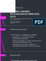 Prof Ed 1 Lecture 1 Learner Centered Principles