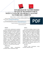 ESTUDIO DE INESTABILIDAD DE TALUDES DEBIDO A VIBRACIONES QUE SE TRANSMITEN POR EL SUELO A CAUSA DE VOLADURAS Y ALGUNOS FACTORES DEL AMBIENTE